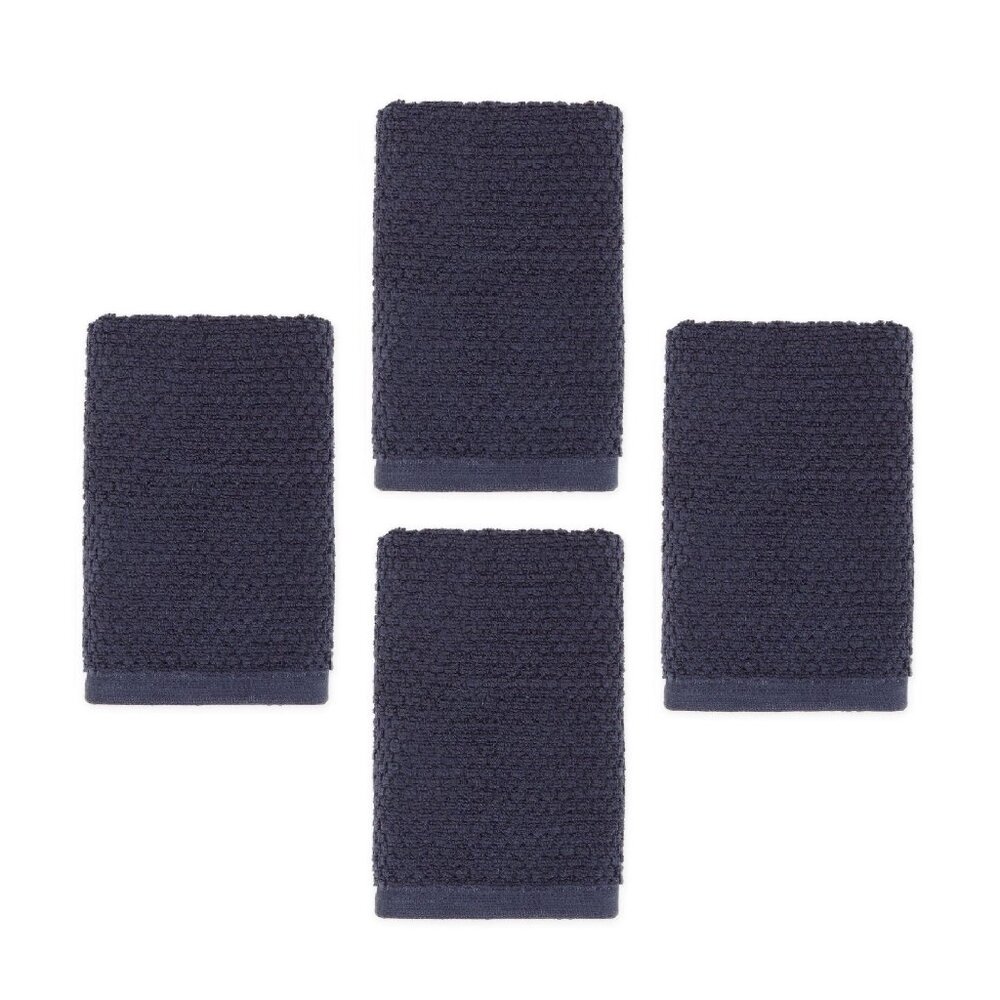 4 Wild Sage Savannah Quick Dry 90% Cotton 16"x28" HAND Towels BIJOU BLUE (NAVY)
